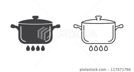 vector illustration of pot 117871766