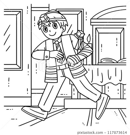 Bar Mitzvah Boy with Tefillin Coloring Page Bar Mitzvah Boy with Tefillin Coloring Page 117873614