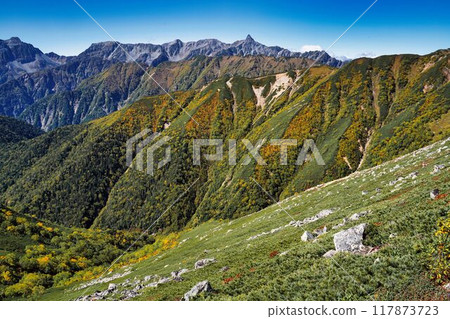 從紅葉滿布的一之澤到大天陽岳 117873723