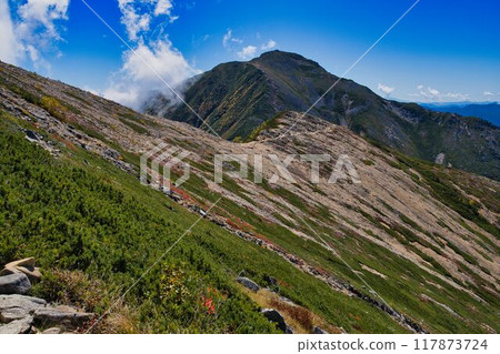 從紅葉滿布的一之澤到大天陽岳 117873724