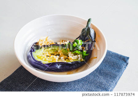 Steamed eggplant in the microwave Steamed eggplant in the microwave 117873974