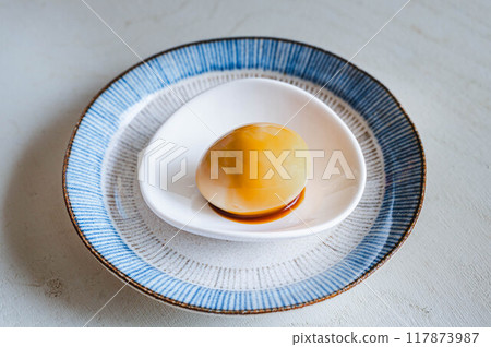 Soft-boiled seasoned egg Soft-boiled seasoned egg 117873987