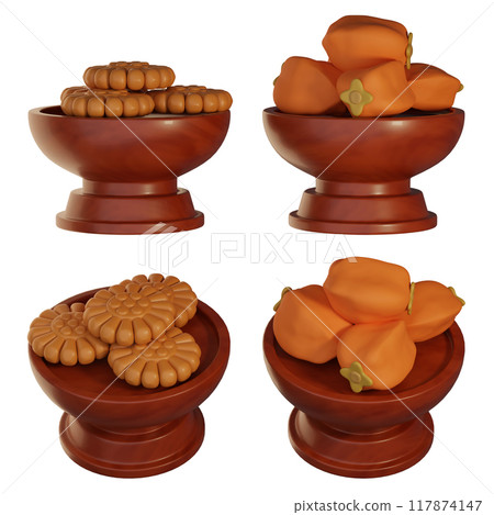 korea traditional holiday chuseok food persimmon and dessert korea traditional holiday chuseok food persimmon and dessert 117874147