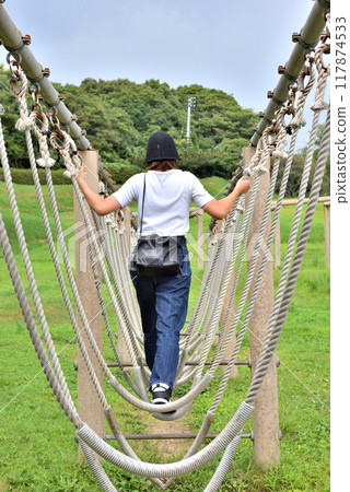 Playground equipment at Misaki Park in Onahama, Iwaki City 117874533