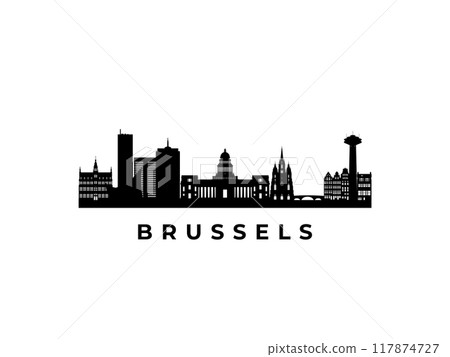 Vector Brussels skyline. 117874727