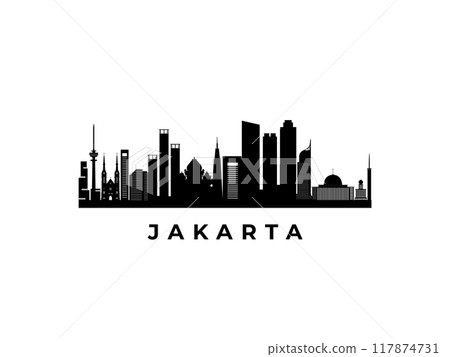 Vector Jakarta skyline.  117874731