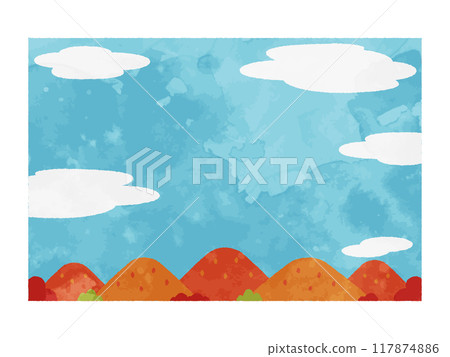 Landscape with mountains and clouds Landscape with mountains and clouds 117874886