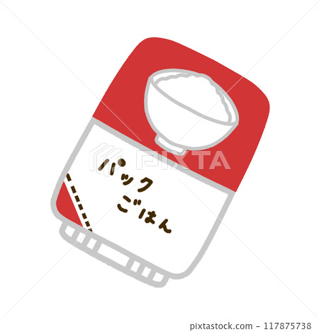 Packed rice illustration 117875738