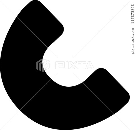 Simple telephone receiver pictogram Simple telephone receiver pictogram 117875868