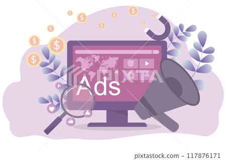 Advertising and Online marketing concept. Advertising and Online marketing concept. 117876171