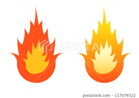 Simple burning flame 117876522