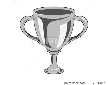 Silver trophy illustration Silver trophy illustration 117876854