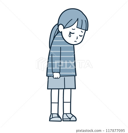 女孩站著哭 117877095