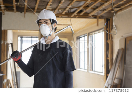 Interior demolition site, renovation, remodeling 117878912