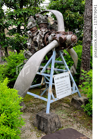 石清水八幡宮附近的飛行神社供奉0型艦載戰鬥機的機頭 117879041
