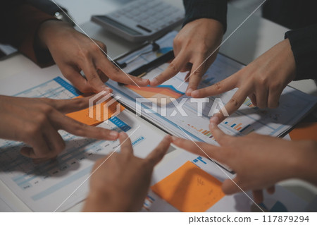 Hand join together for work togetherness, Hand stack for business and service, Team volunteering or teamwork. Concept connection of community and charity. Group of business workforce participation. Hand join together for work togetherness, Hand stack for business and service, Team volunteering or teamwork. Concept connection of community and charity. Group of business workforce participation. 117879294