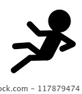 Pictogram of a person falling 117879474