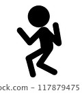 Dancing person pictogram 117879475