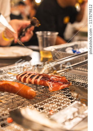 燒烤海鮮魷魚 117879812