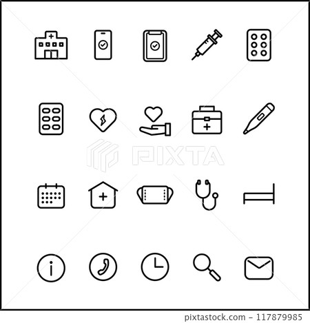 Medical icon material 117879985