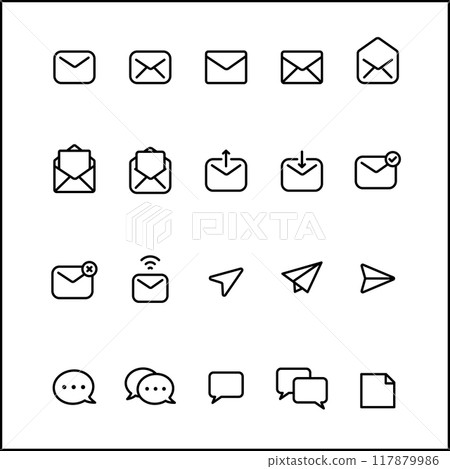 Email, message, and chat icon material 117879986
