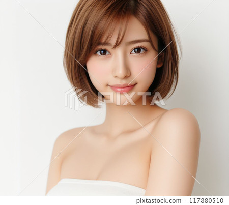白色抹胸的美麗女人 白色抹胸的美麗女人 117880510