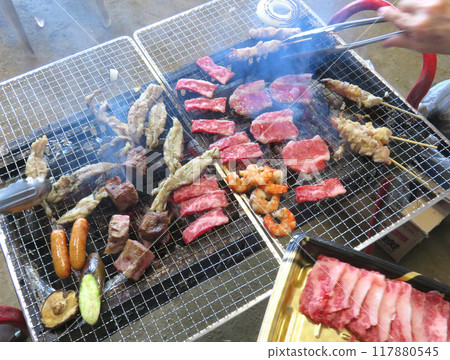 Grilled meat barbecue 117880545
