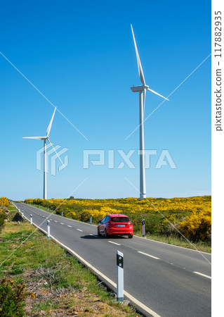 Wind generator turbines. Madeira island, Portugal Wind generator turbines. Madeira island, Portugal 117882935