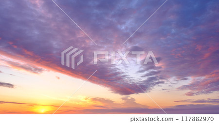 Sunset sky background Sunset sky background 117882970