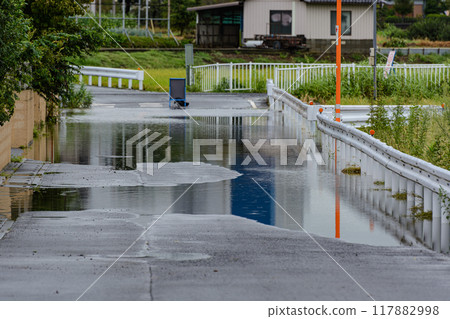 Flooded roads closed due to flooding Flooded roads closed due to flooding 117882998