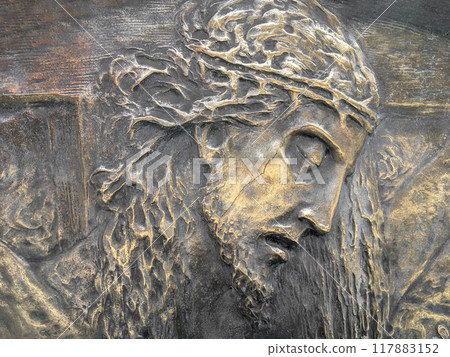 Jesus bronze bas-relief Jesus bronze bas-relief 117883152