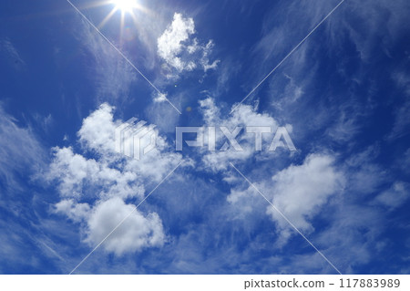 Clouds floating in the blue sky 117883989