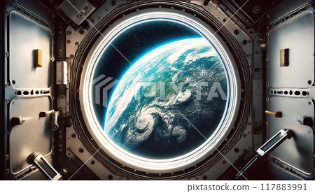 Earth seen from a spaceship 117883991