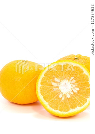 和歌山縣製造的 Hassaku Hassaku 切割橫截面明亮的背景 117884638