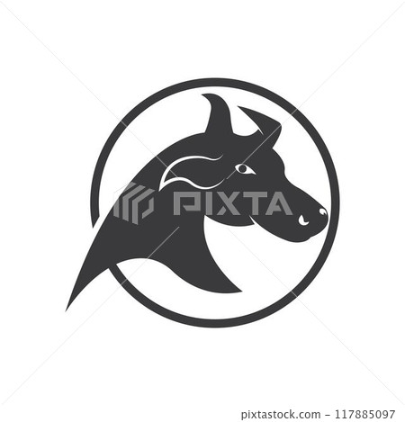 Cow Logo Template vector icon illustration design 117885097