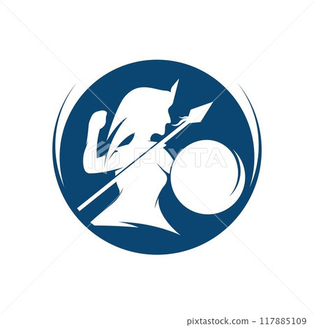 Silhouette of athena logo vector design 117885109