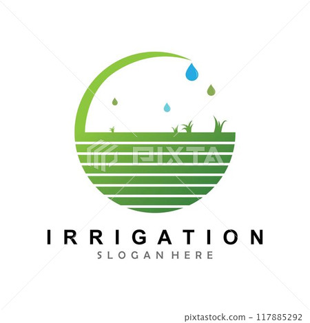 Irrigation logo design vector. Icon Symbol. Irrigation logo design vector. Icon Symbol. 117885292