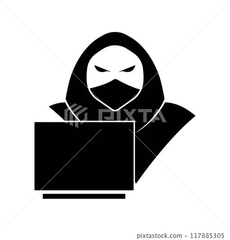 Anonymous hacker character illustration vector design 117885305