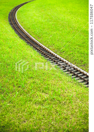 Railway in the grass Railway in the grass 117886047