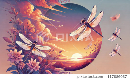 Fall dragonfly Fall dragonfly 117886087