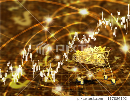Currency and Exchange Shopping Cart Currency and Exchange Shopping Cart 117886192