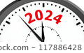 Clock dial with number 2024 117886428