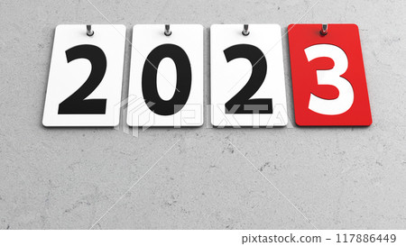 Plates 2023 on the wall 117886449