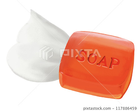 Soap (orange) foam, engraved Soap (orange) foam, engraved 117886459