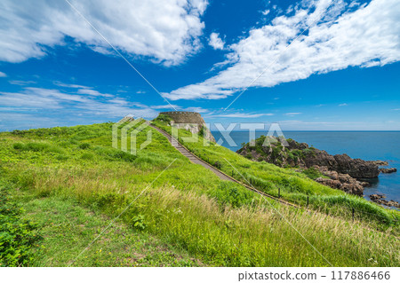 "Aomori Prefecture" Ashigezaki Observatory, Tanesashi Coast, Michinoku Sea Breeze Trail, Summer "Aomori Prefecture" Ashigezaki Observatory, Tanesashi Coast, Michinoku Sea Breeze Trail, Summer 117886466