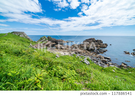 "Aomori Prefecture" Tanesashi Coast, Ashigezaki Observatory, Michinoku Sea Breeze Trail, Summer 117886541