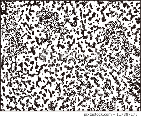 Monochrome (black and white) marble pattern abstract background material such as mineral cross sections and air bubbles 117887173