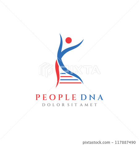 Logo design template DNA elements. Bio tech, DNA people, bio DNA, DNA spirals. Logos can be for science, pharmacy and medical. Logo design template DNA elements. Bio tech, DNA people, bio DNA, DNA spirals. Logos can be for science, pharmacy and medical. 117887490