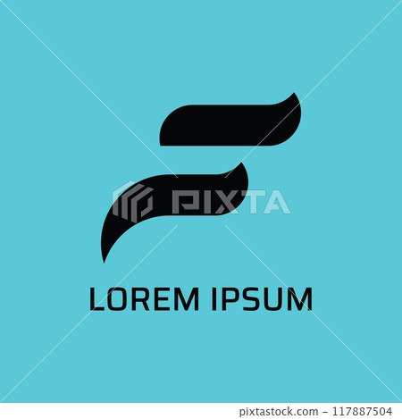 Logo design abstract template element initial letter F geometric shape. Minimalist and modern F Logo design. Logo can be used for branding and business cards. Logo design abstract template element initial letter F geometric shape. Minimalist and modern F Logo design. Logo can be used for branding and business cards. 117887504