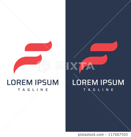 Logo design abstract template element initial letter F geometric shape. Minimalist and modern F Logo design. Logo can be used for branding and business cards. Logo design abstract template element initial letter F geometric shape. Minimalist and modern F Logo design. Logo can be used for branding and business cards. 117887505